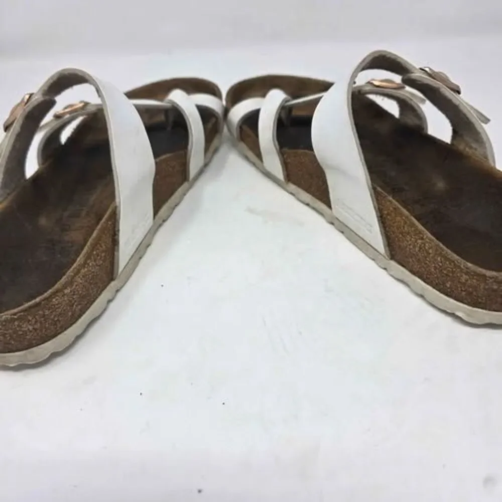 Birkenstock Mayari White Birko-Flor Sandals Women’s Size 38